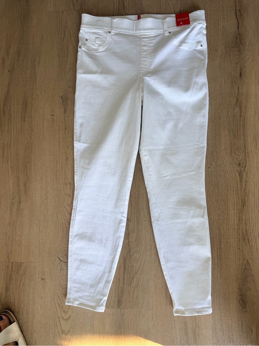 SPANX White Women’s Skinny Jeans — High-Rise Stretch